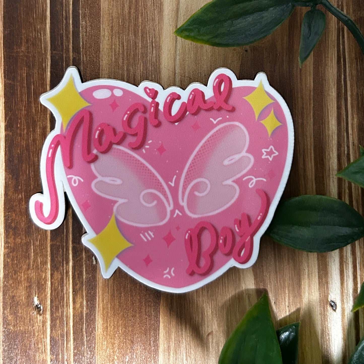 Magical Boy Sticker and Wooden Pin Set